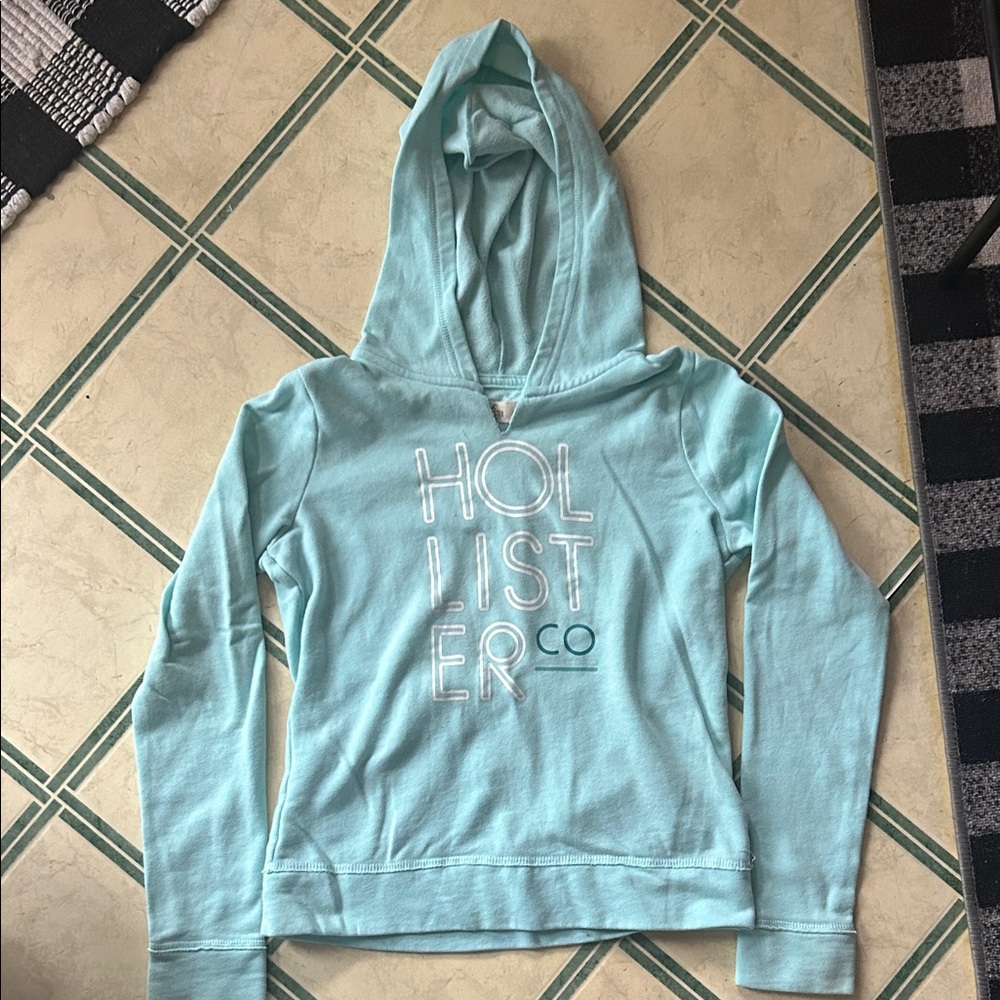 Hollister Soft Aqua Pullover Hoodie